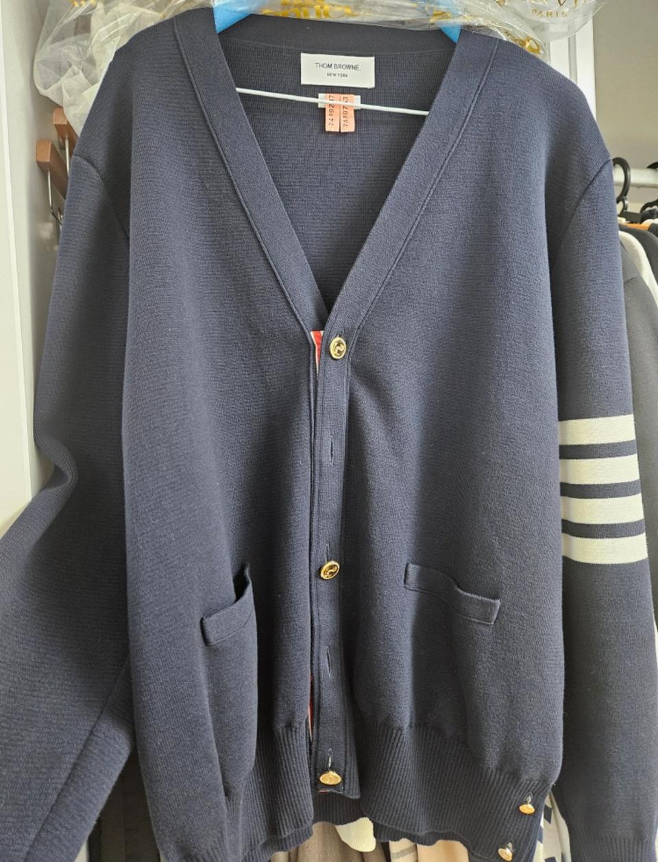 톰브라운 밀라노스티치 가디건