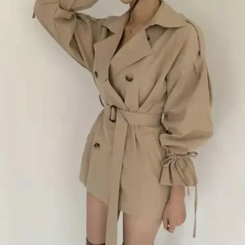 세일바배))라인배색 트렌치자켓 ㅡ팔로우천원할인