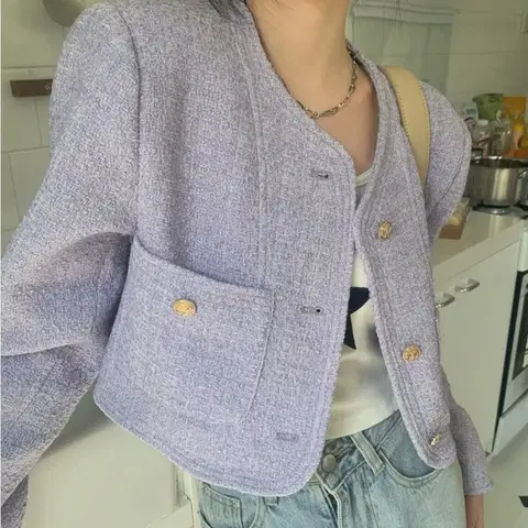 세일바배))퍼플크롭자켓 ㅡ팔로우천원할인