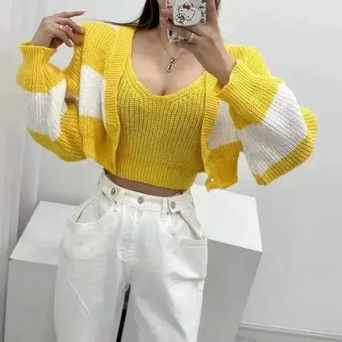 바배))단가라크롭니트세트 ㅡ팔로우천원할인