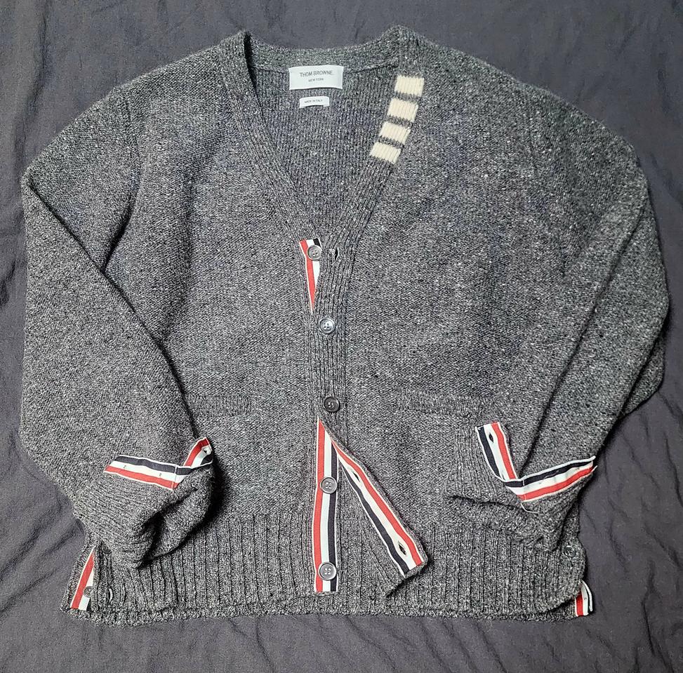 톰브라운 리버스 스티치 가디건