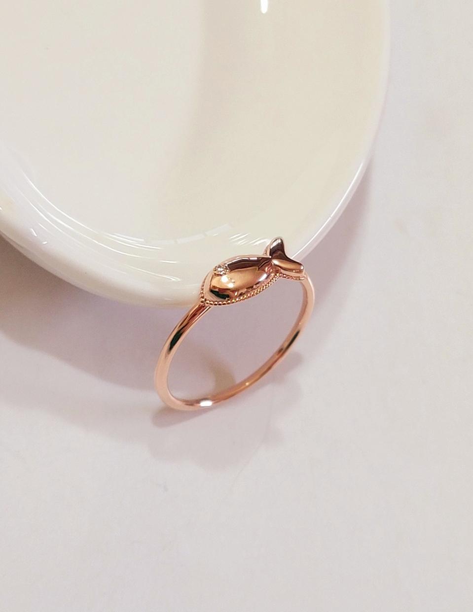 [n17255162님 결제용] 14k 물고기 반지 (새상품)