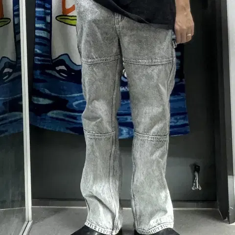 메종미네드 카펜터 데님팬츠 그레이 33