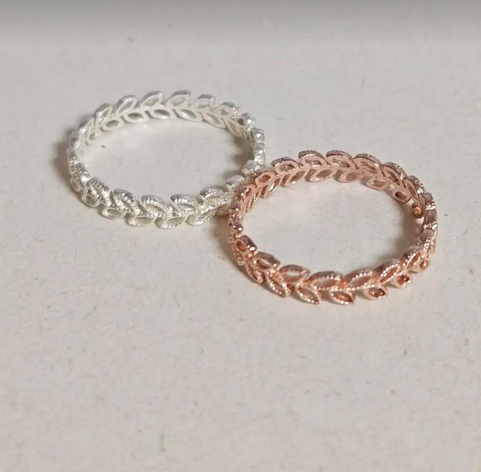 실버925 월계수 은반지(실버,로즈골드)