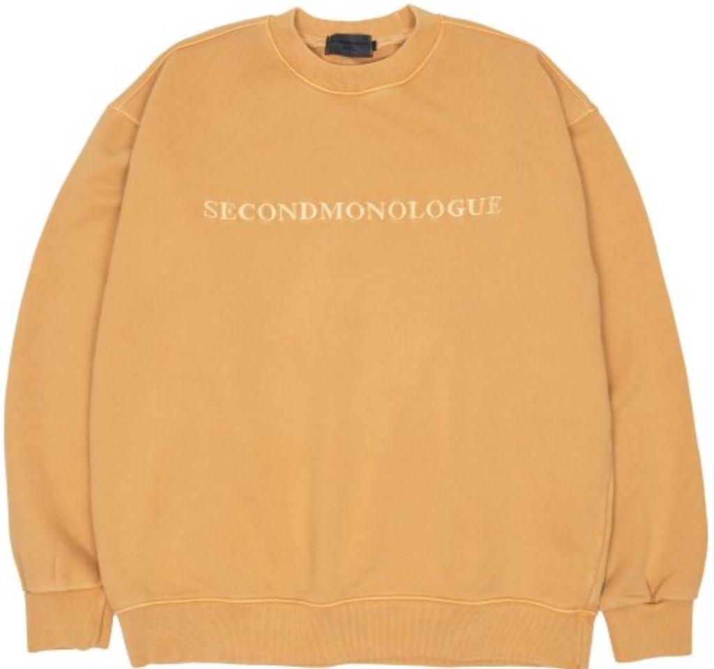 세컨 모놀로그 피그먼트 머스타드 맨투맨 L[사이즈] (L)