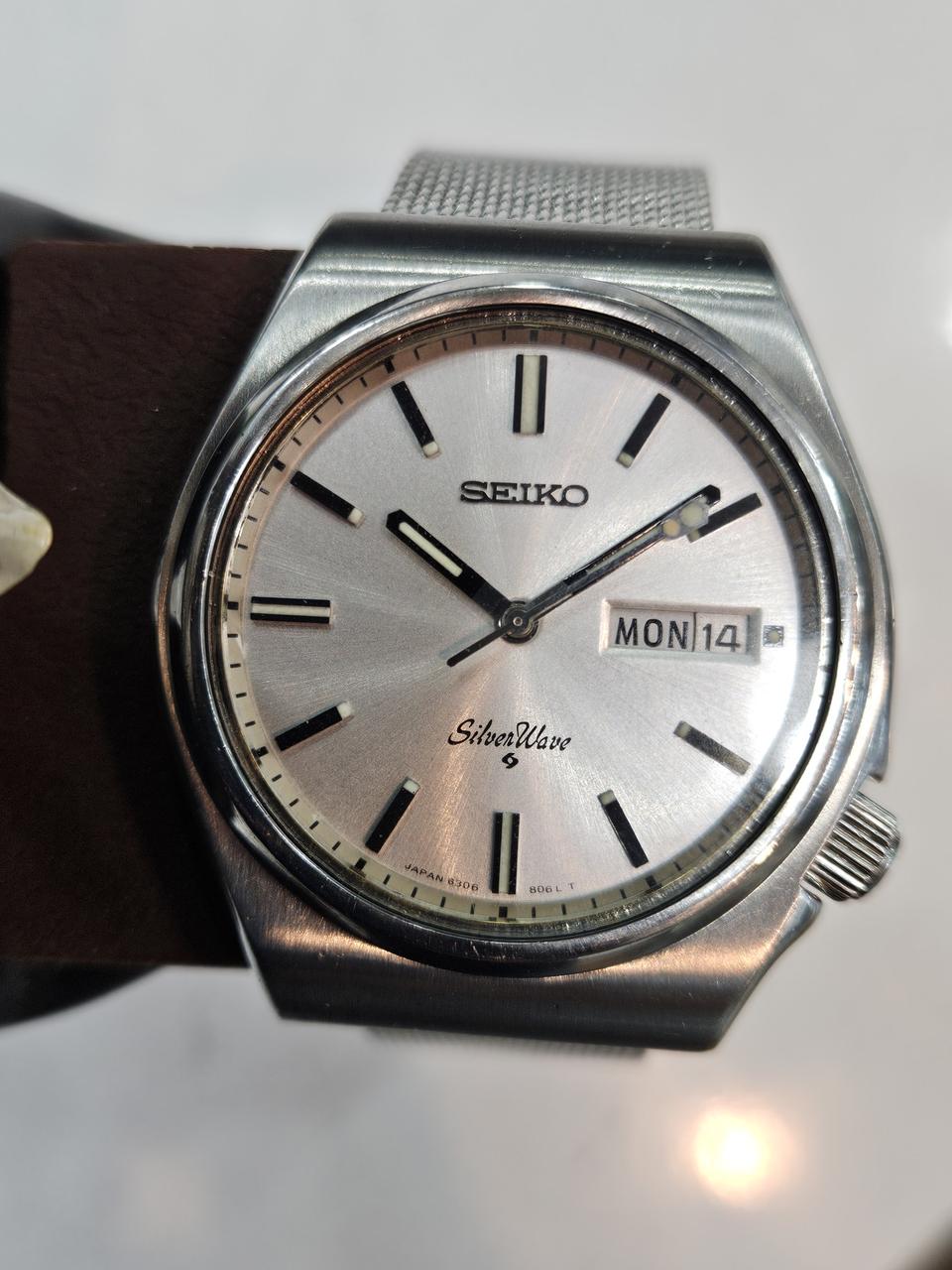 세이코 빈티지 실버웨이브 오토매틱 시계