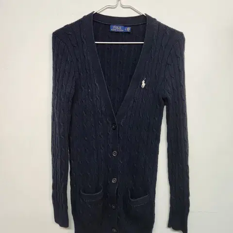 폴로 랄프로렌 니트 가디건 꽈배기 네이비 s