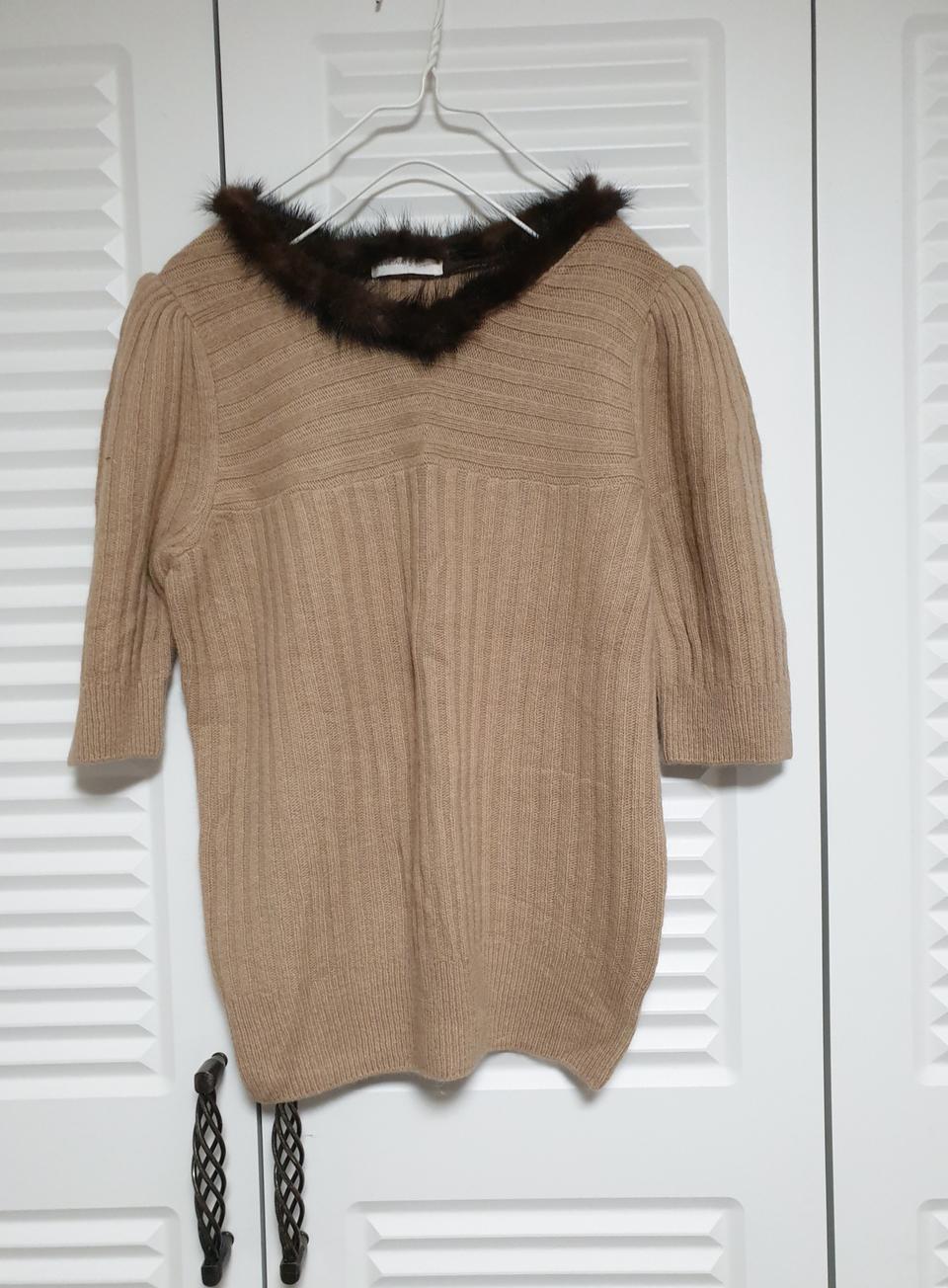 MACARET 퍼카라 니트티 가슴둘레 85