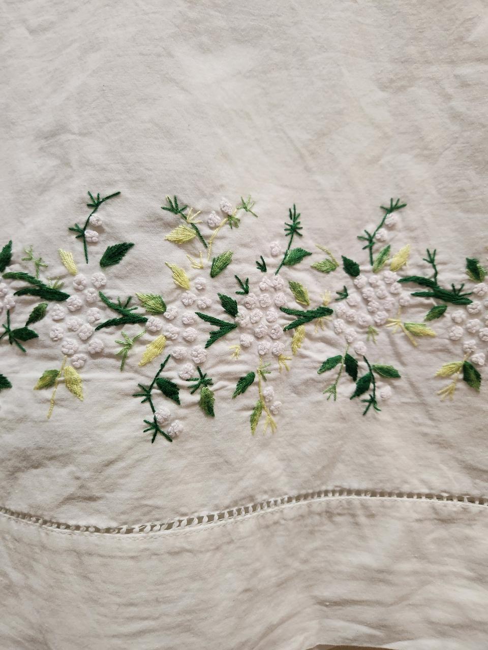 핸드메이드 자수 침대스프레드등 다용도