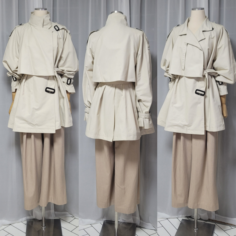 제평 고퀄리티 하프 트렌치코트 (거의새옷)