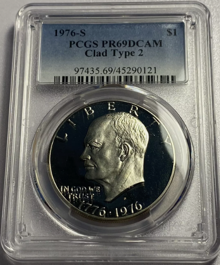 미국 1976년 아이젠하워 대통령 1달러 클래드주화 PCGS PR69DC