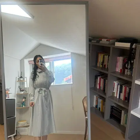 바로배송 / 반반 플리츠 롱원피스