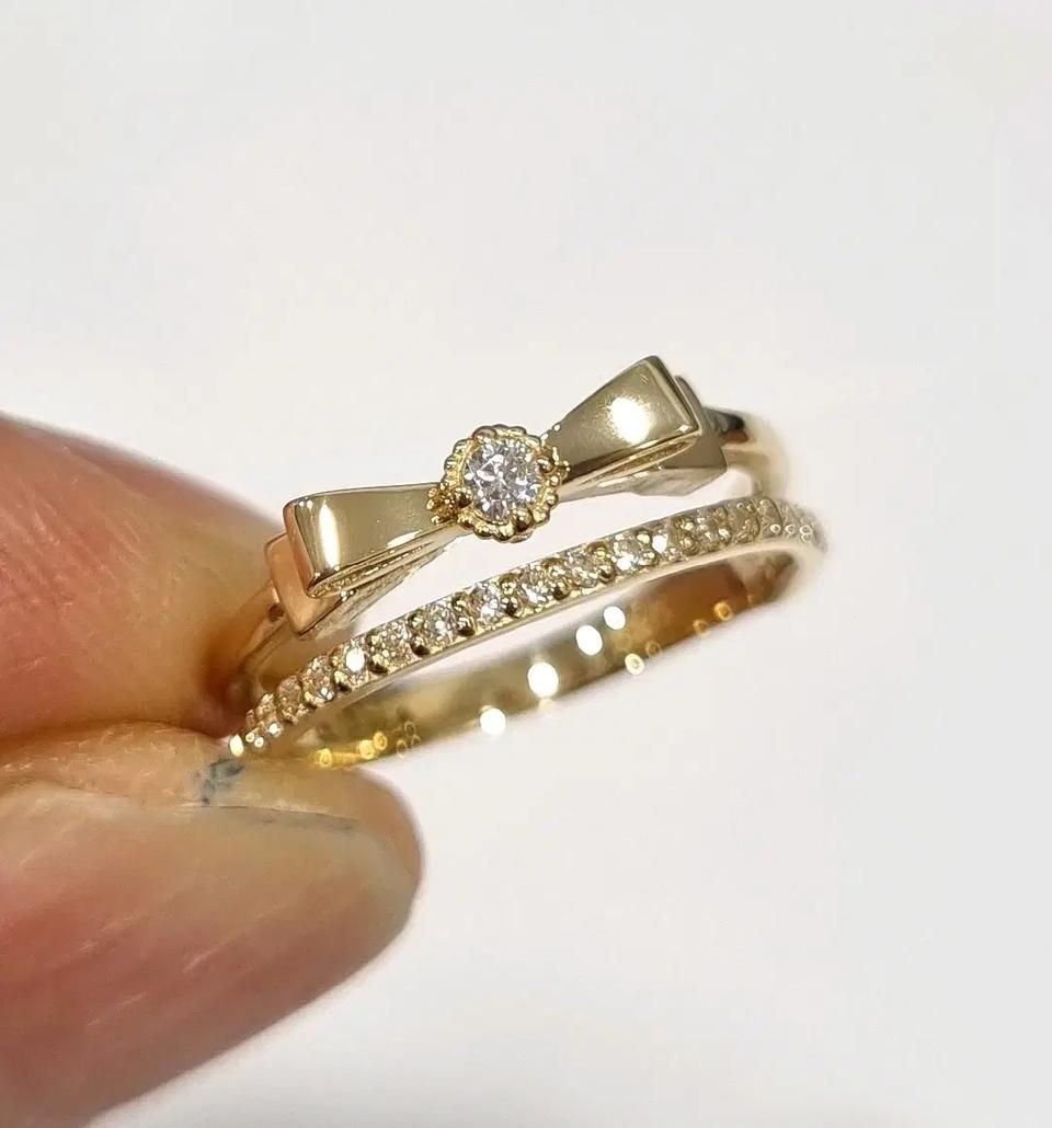 14k 18k 리본반지 금반지 50