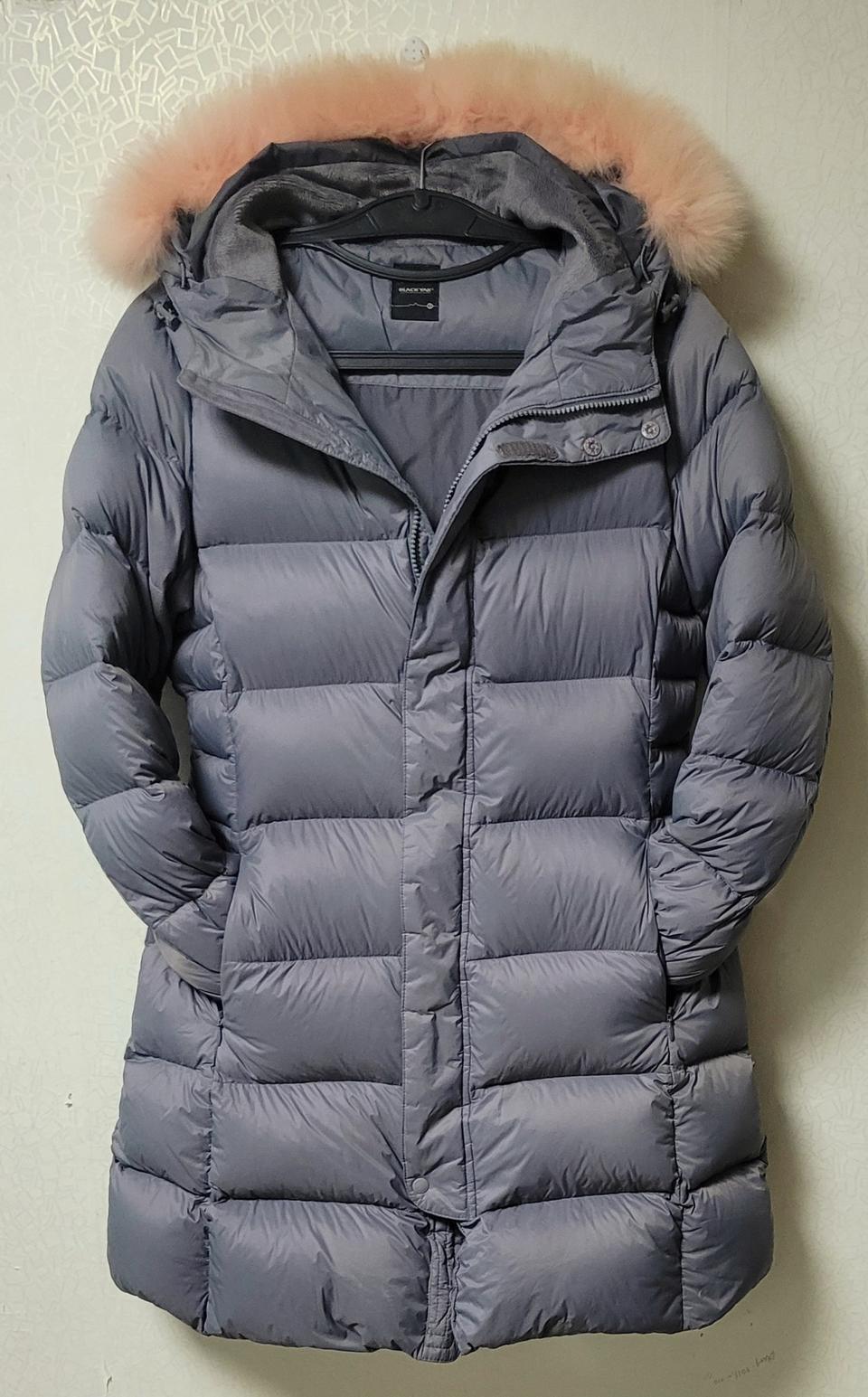 블랙야크 구스다운 패딩점퍼 여우털 여성 주니어 165(44)