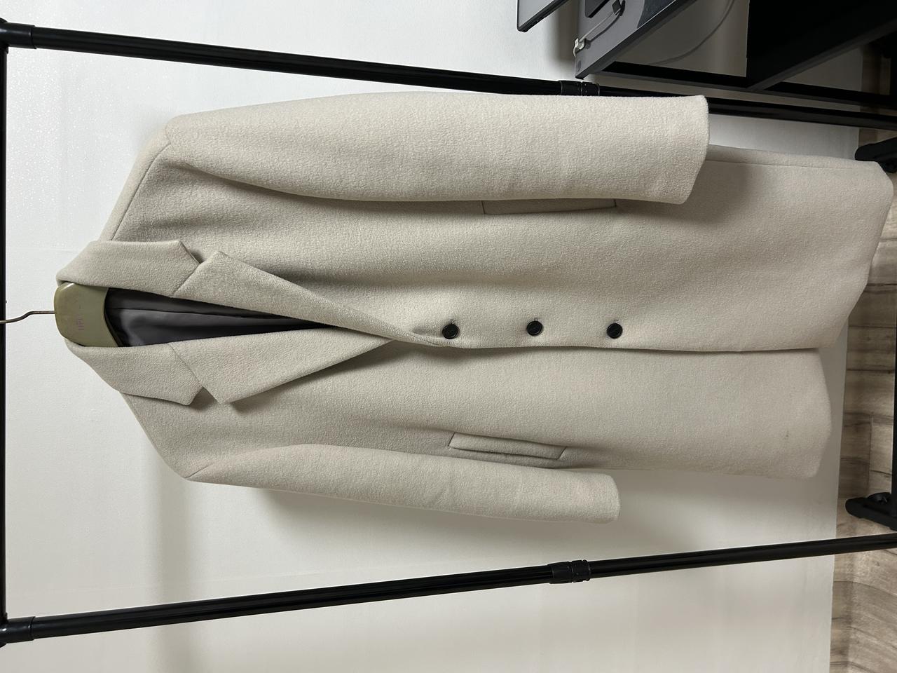 마인드브릿지 울혼방 오버핏 롱 싱글코트