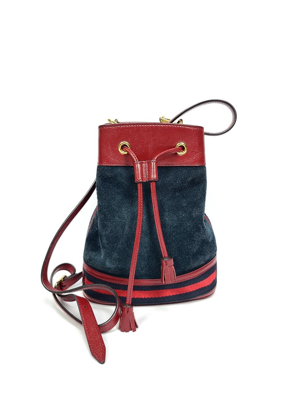 구찌 스웨이드 웹삼선 버킷백 550621