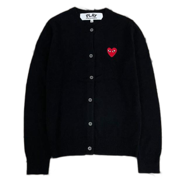 꼼데가르송 블랙 레드와펜 가디건