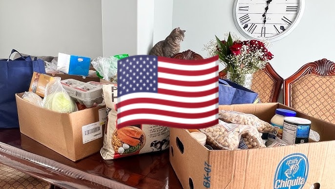 미국에서 온 제품 상자 Box of Products from USA