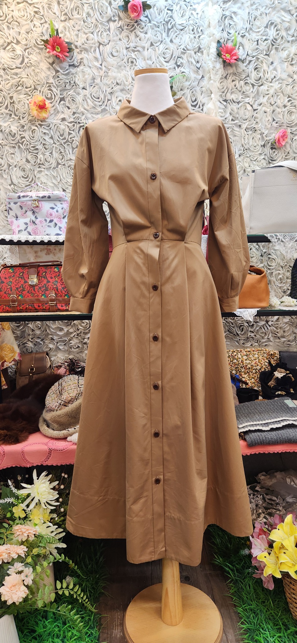 EFFE BEAMS 바스락 고급 롱원피스