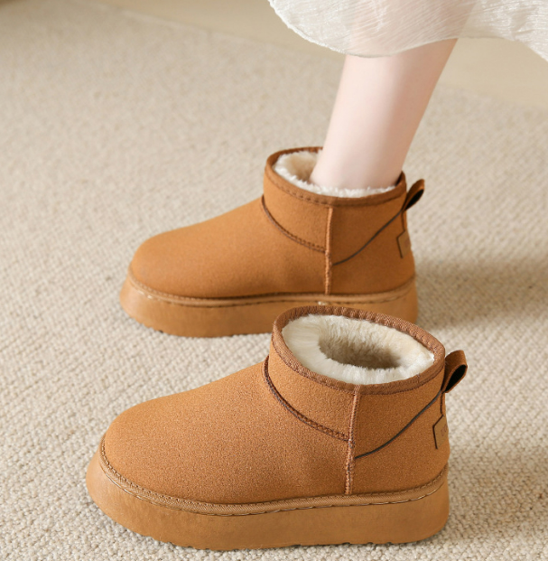 여성 겨울 방한 통굽 숏 어그부츠