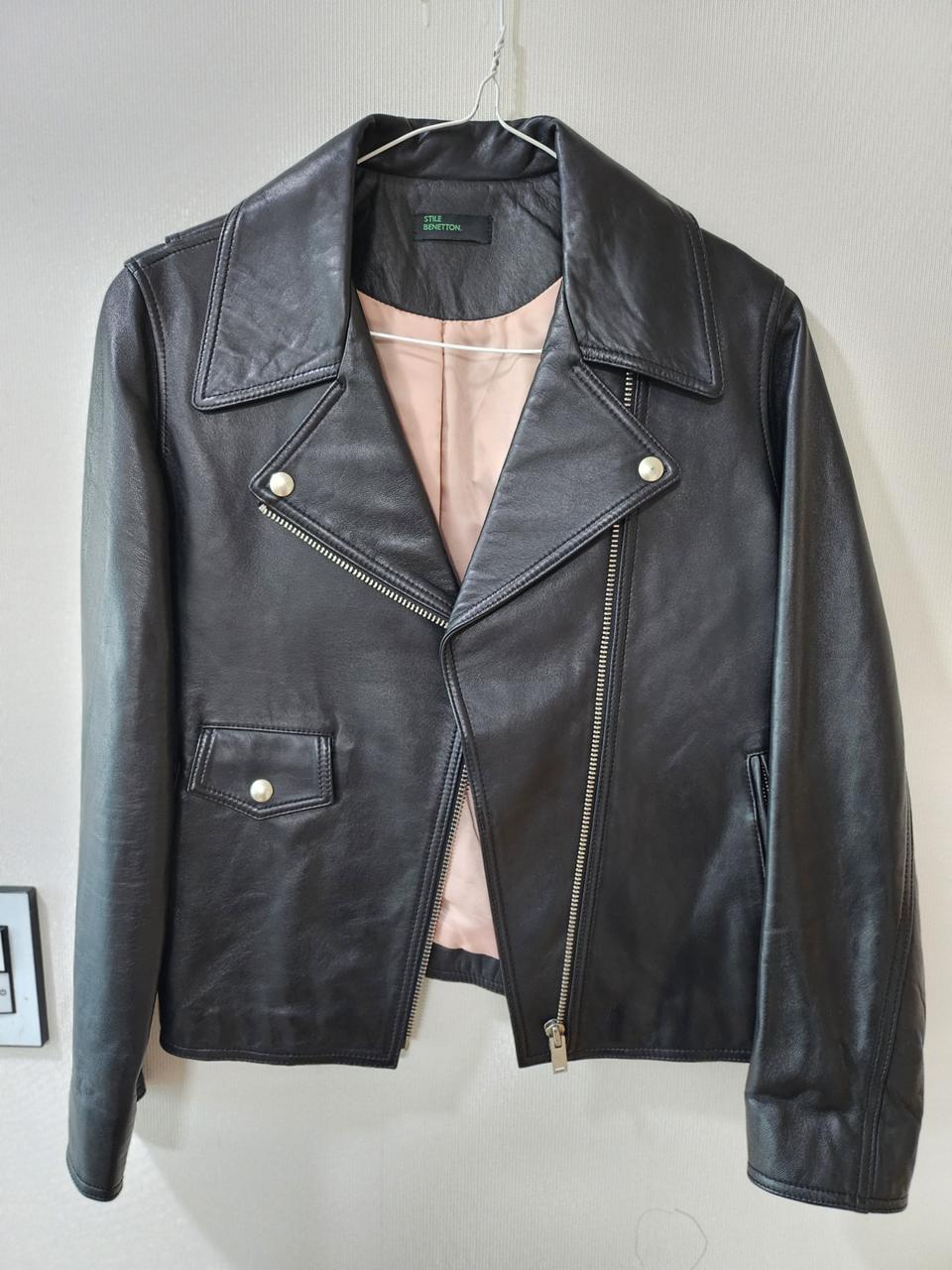 베네통 가죽자켓