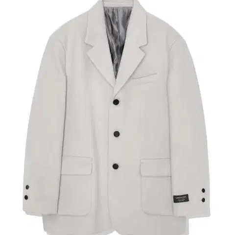 [새제품/인템포무드] 울 앙고라 100%싱글 브레스트 블레이저 L 그레이