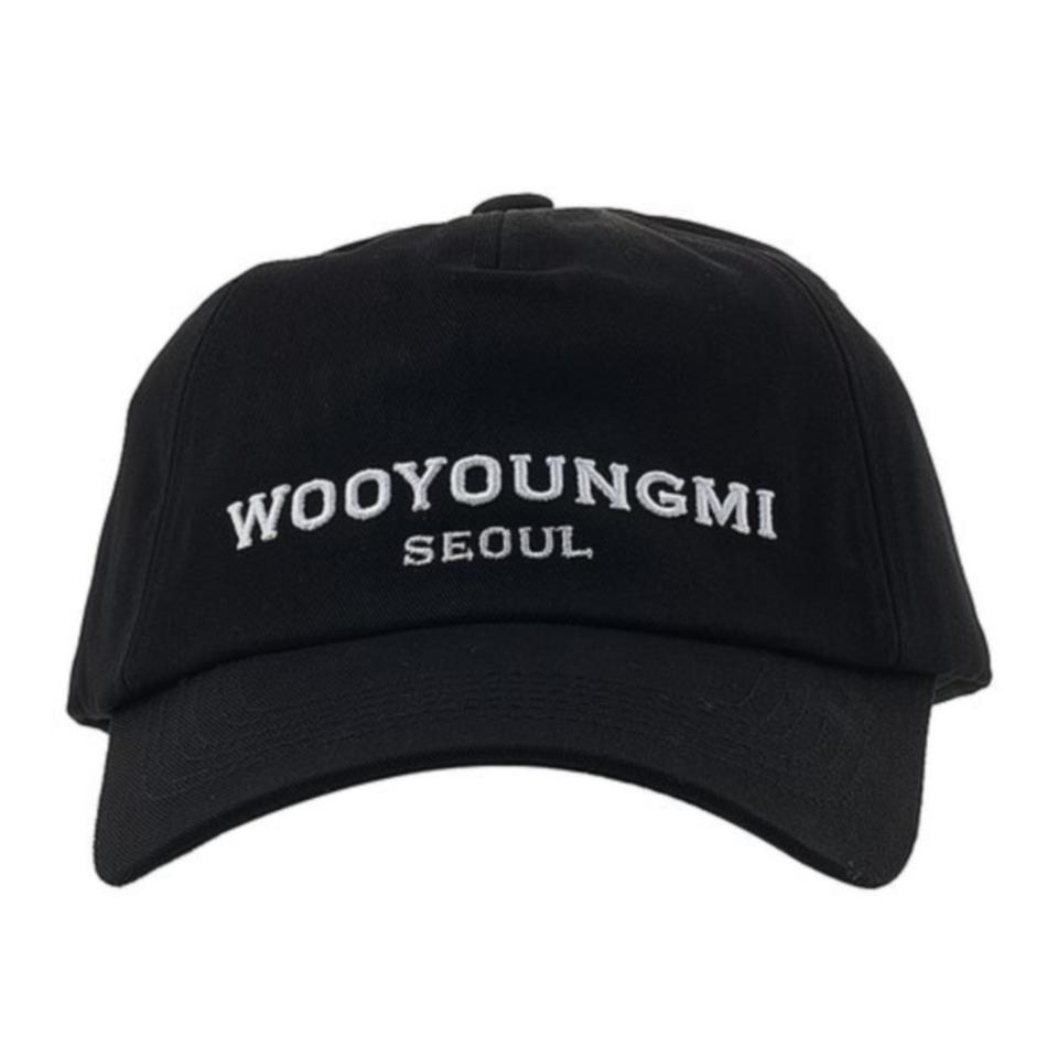 우영미 서울 자수 볼캡 블랙