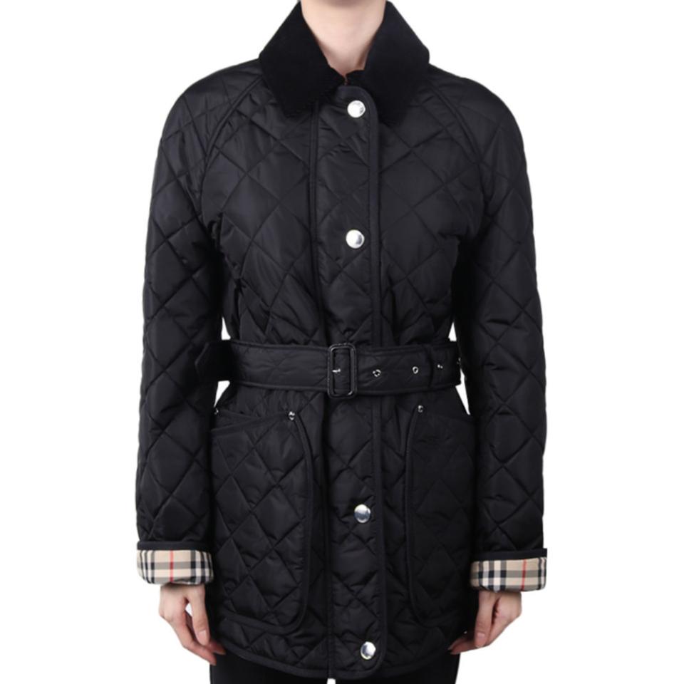 버버리 다이아몬드 퀼티드 나일론 자켓 블랙