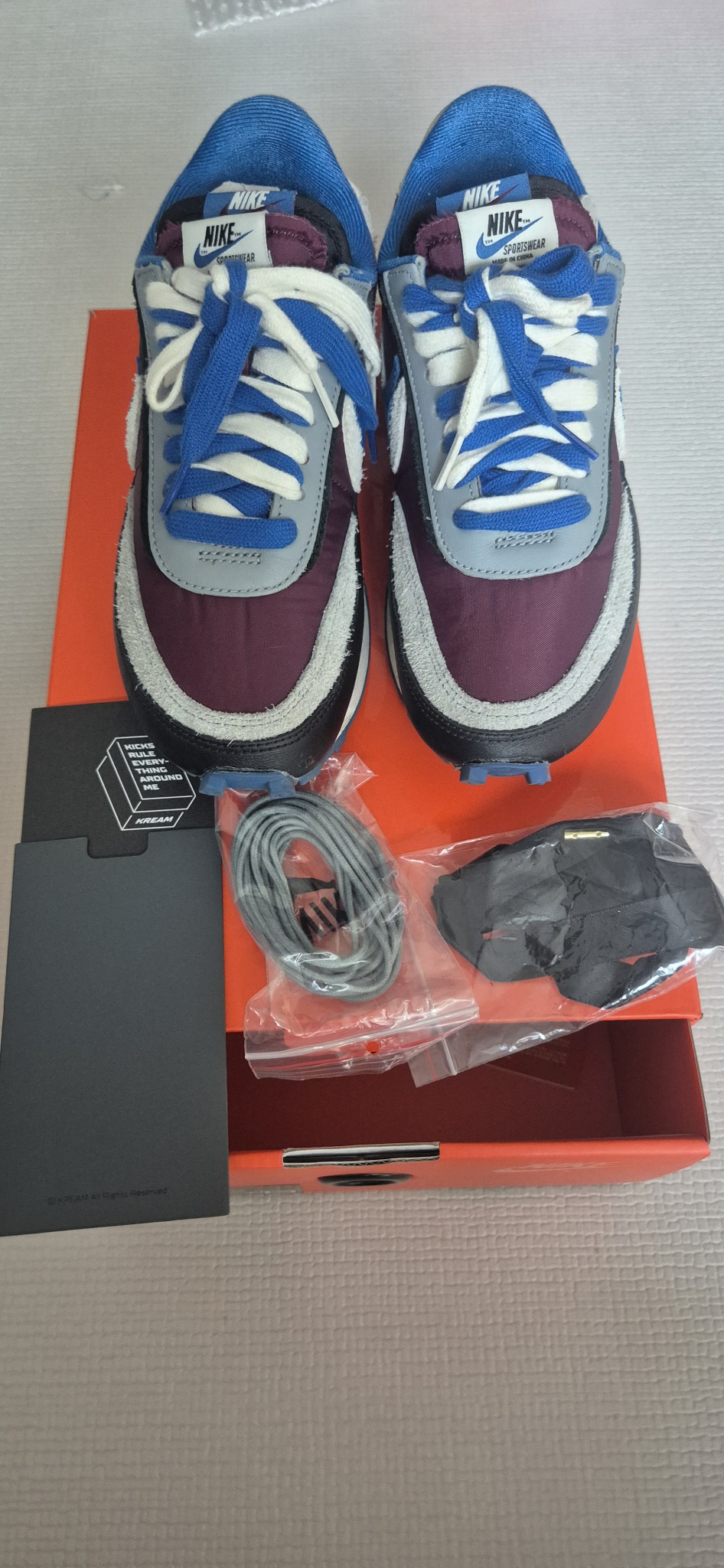 나이키 사카이 언더커버 LD와플 나이트 마루팀 로얄 245정품 풀박