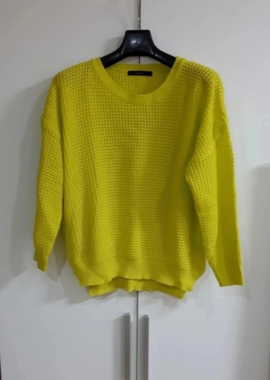 노랑 와플 니트 55~66, 미사용