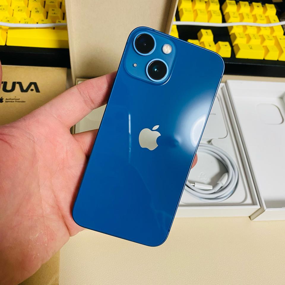 자급제 배터리100% 아이폰13미니 256기가 블루 풀박스
