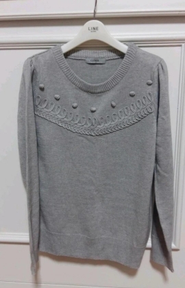 그레이 니트 90(55-66), 미사용