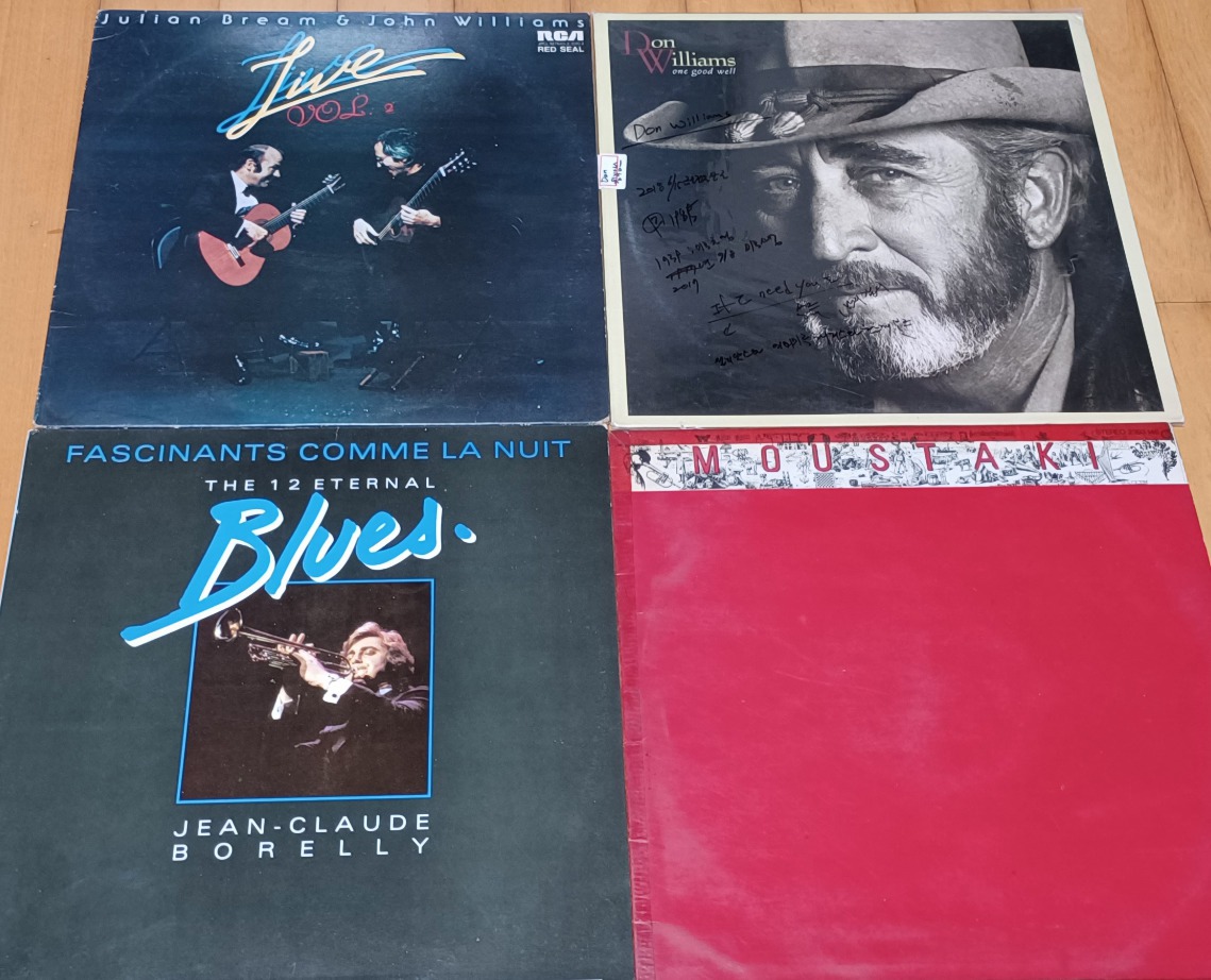 쥴리안브림&존윌리엄스,돈 윌리엄스,장 끌로리,무스타키/LP음반4장