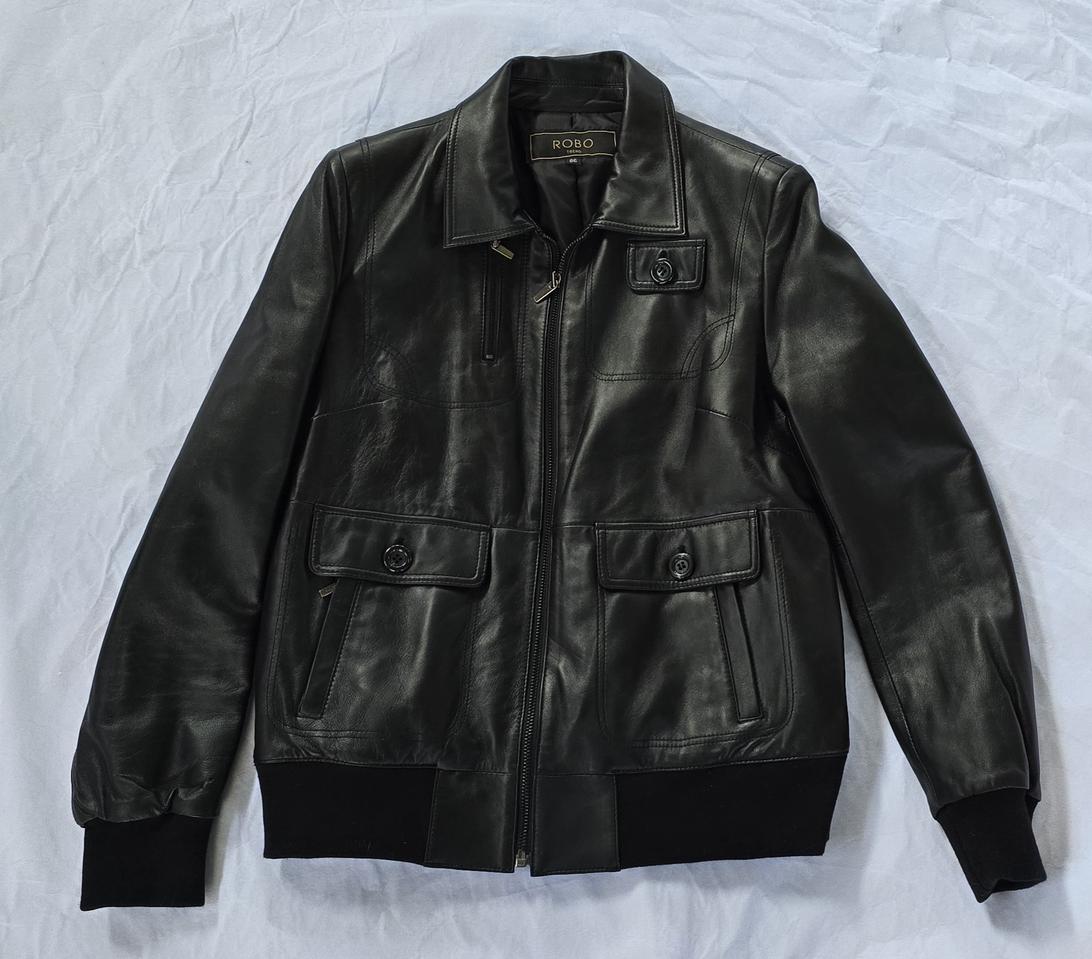 로보 여성 가죽 블루종 재킷 66/블랙
