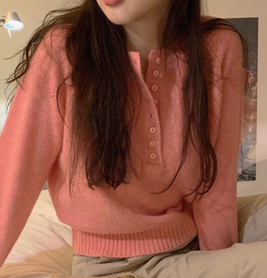 ♥"Salome (니트) 슈퍼 파인울70% -코랄핑크