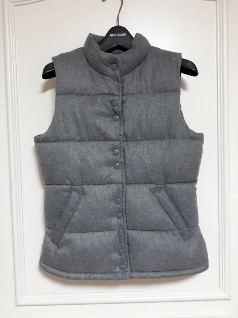 패딩 조끼 S(55), 미사용, 회색