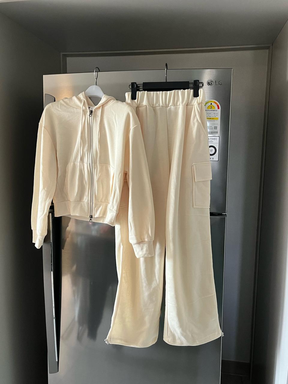 레몬 트레이닝 세트 후드 기모