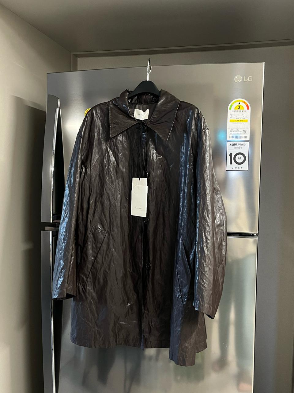 진브라운 레더 자켓