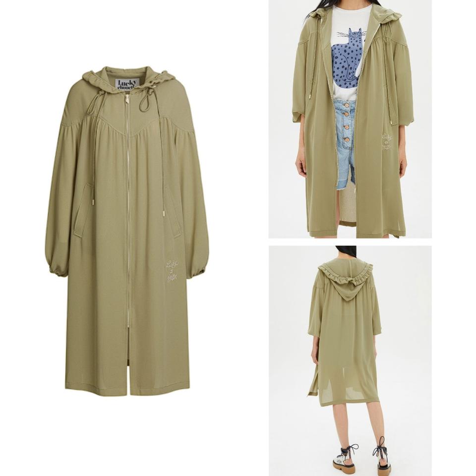 럭키슈에뜨x아가트싱어 2022 러플 롱 후드 집업