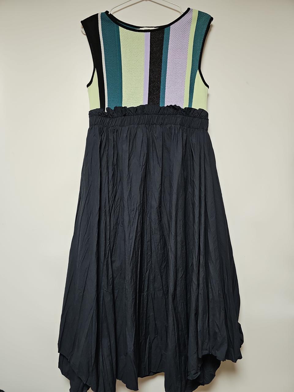 새상품급 한섬 믹스매치레이어 니트배색원피스