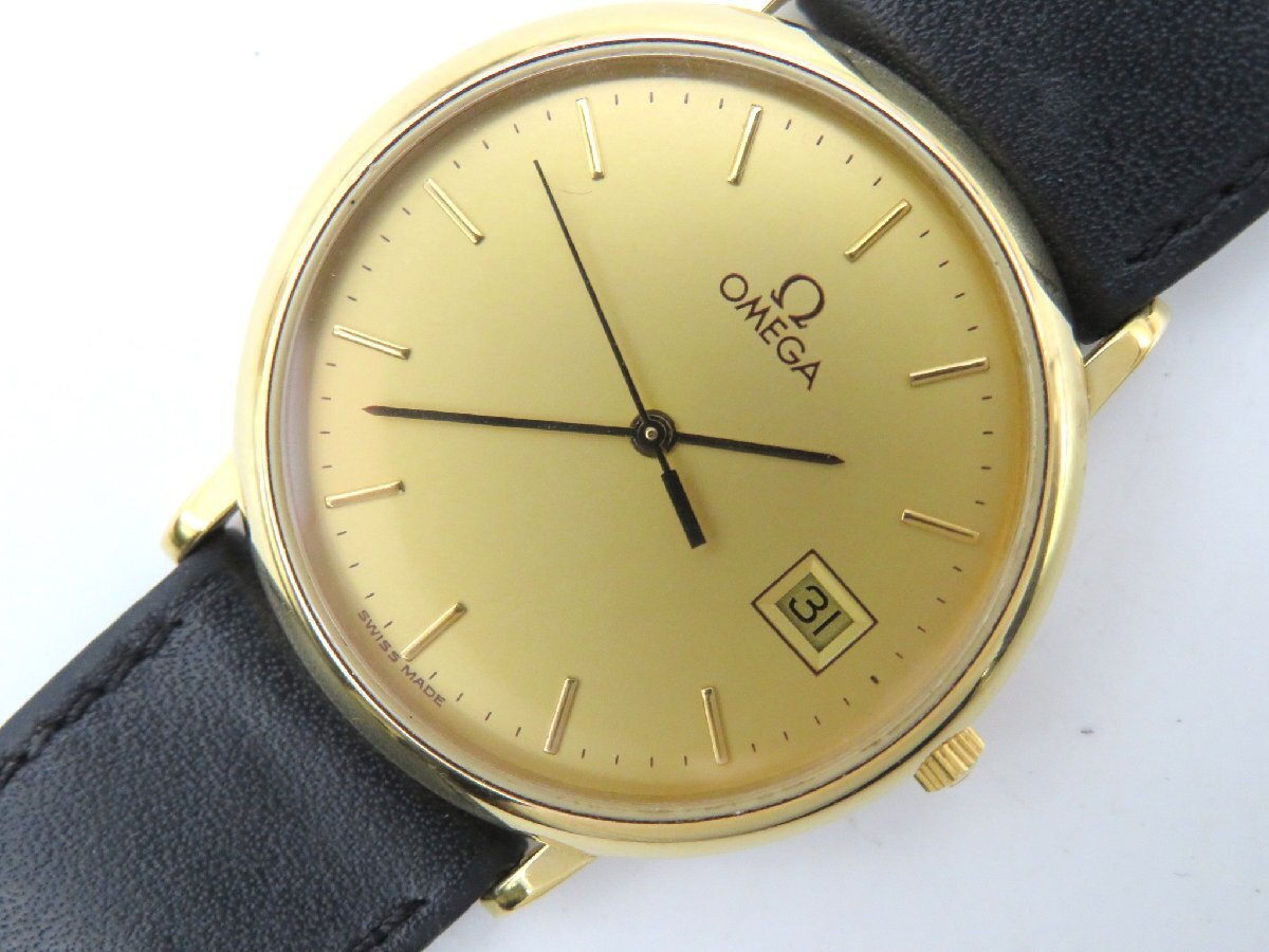 오메가 드빌 금도금 쿼츠시계32mm