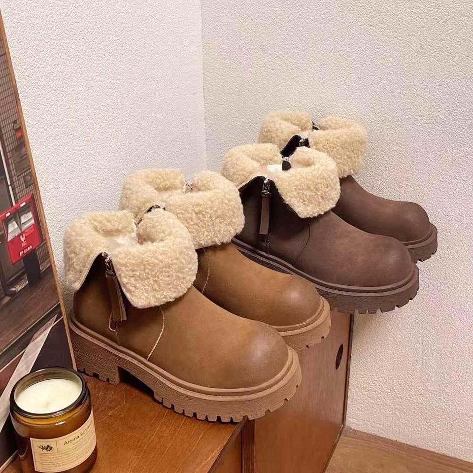 뽀글이 앵클부츠 워커