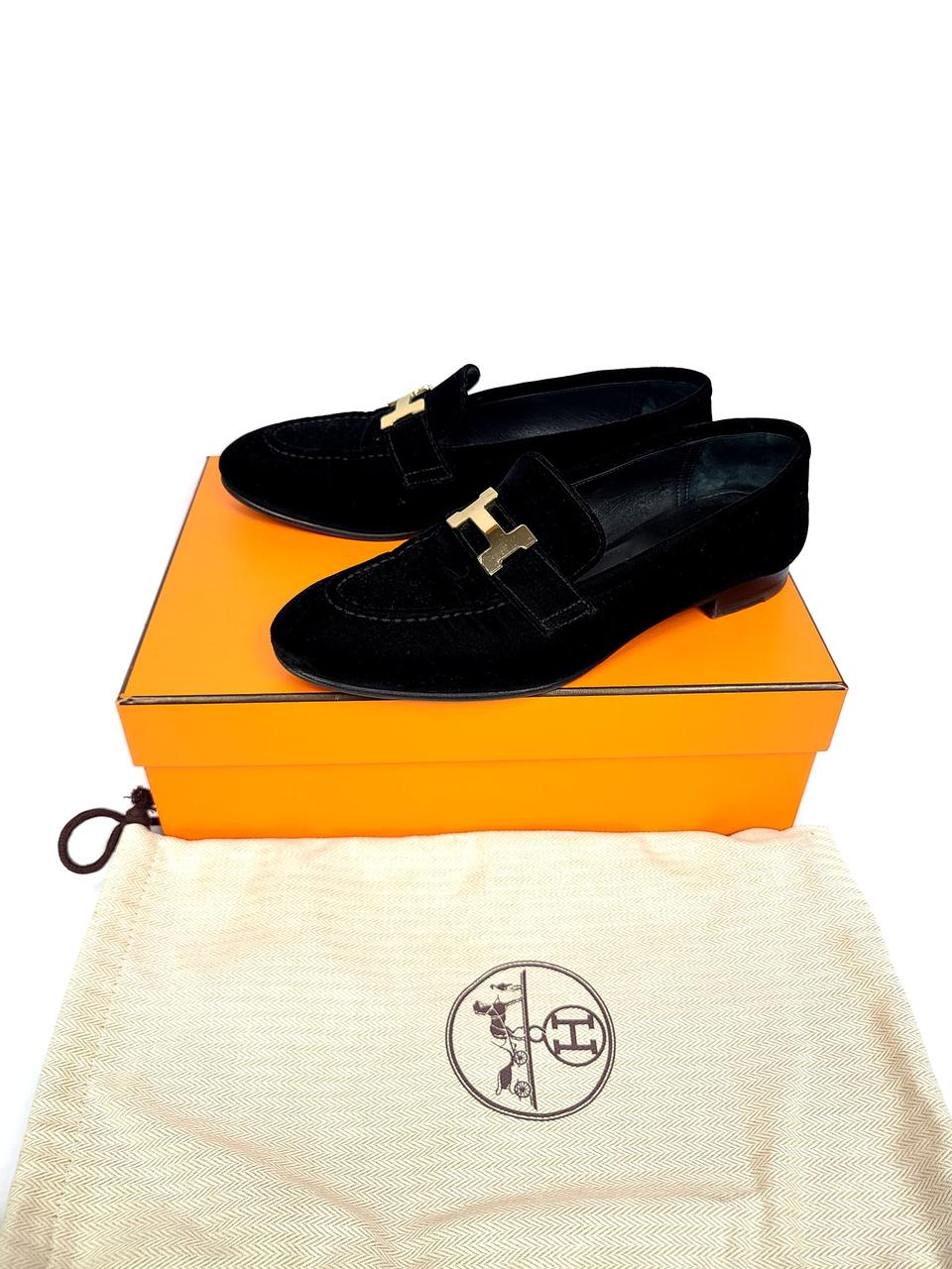 에르메스 여성 파리 벨벳 로퍼