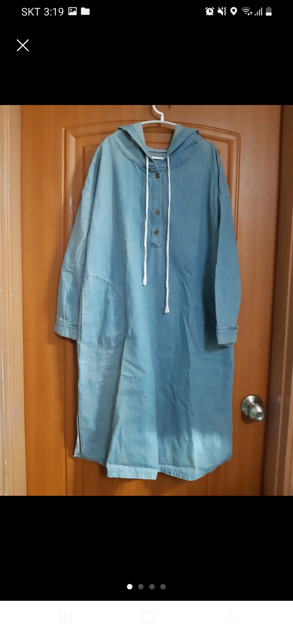 새옷)~77반 워싱 연청 후드롱원피스