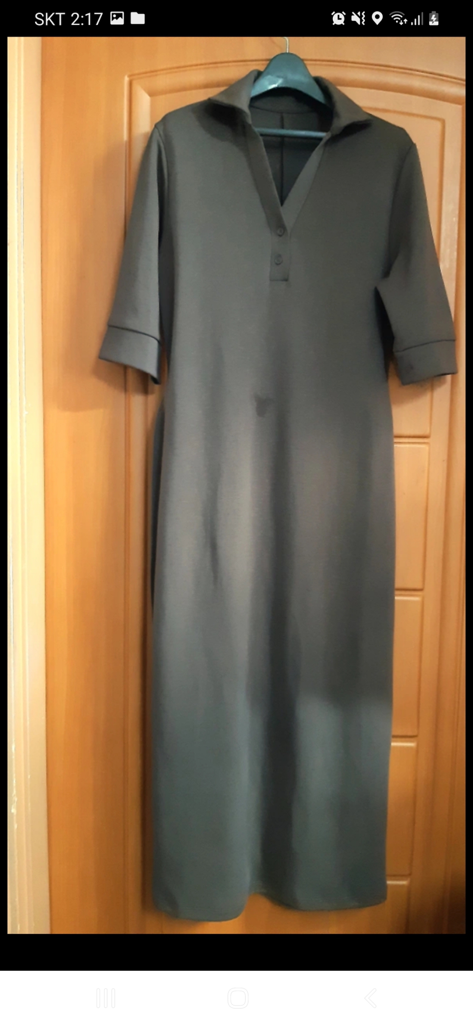 새옷)~66 도톰 반팔 카라 롱원피스