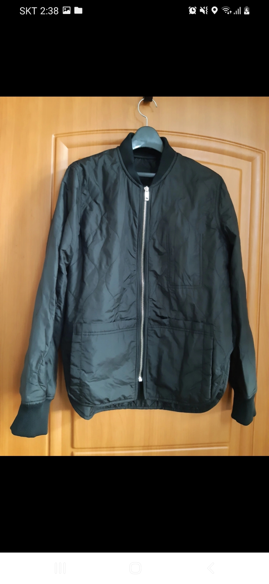 새옷)가슴 안크신 66까지 앞뒤 언발 얇은 패딩점퍼