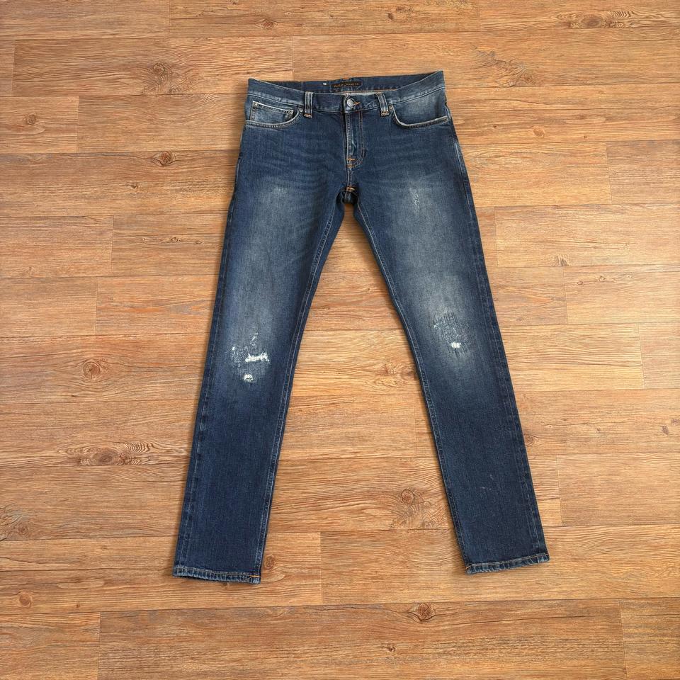 누디진 30 31 롱존 셀비지 데님 청바지 이태리 스판