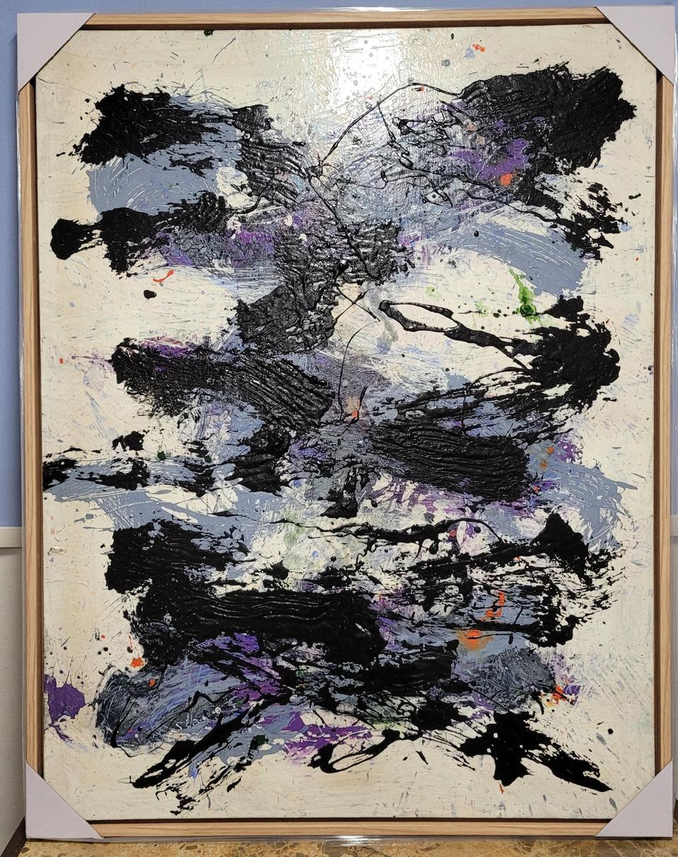 임태규 유화 추상화 그림액자 대형 켐버스