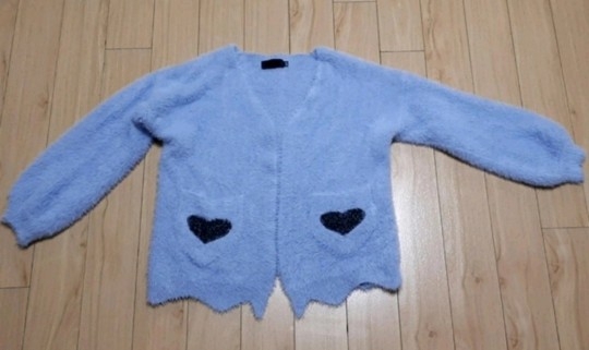 여성 보송보송 날개사 가디건 55-66, 미사용