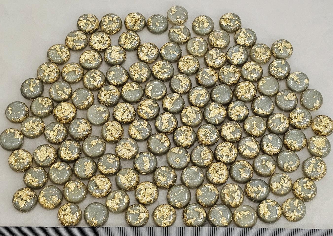 파츠 금박글리터 반구 120개 일괄